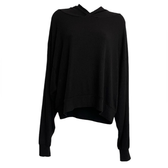 Beyond Yoga So Chic Cropped Hoodie Sz M - Black - Picture 3 of 3